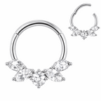 316L Surgical Steel Marquise Butterfly Hinged Segment Clicker Ring – 16G (1.2mm) 8mm