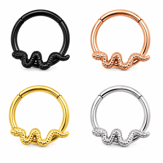 Slithering Snake Hinged Segment Clicker Ring – 16G (1.2mm)
