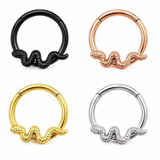 Slithering Snake Hinged Segment Clicker Ring – 16G (1.2mm)