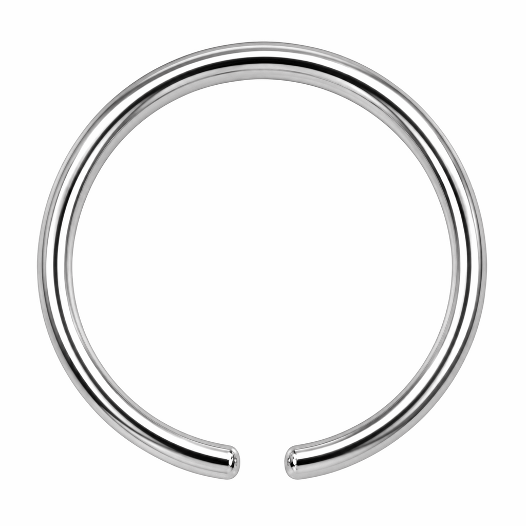 316L Surgical Steel Nose Hoop Ring – 22G to 16G