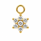 316L Surgical Steel CZ Dangle Charm for Hinged Clicker Rings – Fits 20G, 18G & 16G