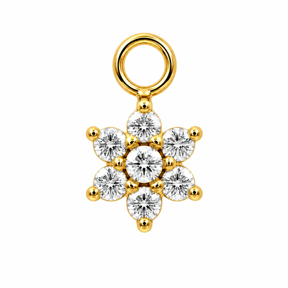 316L Surgical Steel CZ Dangle Charm for Hinged Clicker Rings – Fits 20G, 18G & 16G