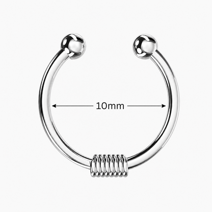 Surgical Steel Circular Spring Fake Septum Piercing – 16G (1.2mm) 10mm