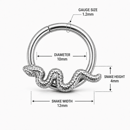 Slithering Snake Hinged Segment Clicker Ring – 16G (1.2mm)