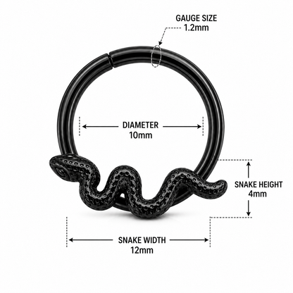 Slithering Snake Hinged Segment Clicker Ring – 16G (1.2mm)