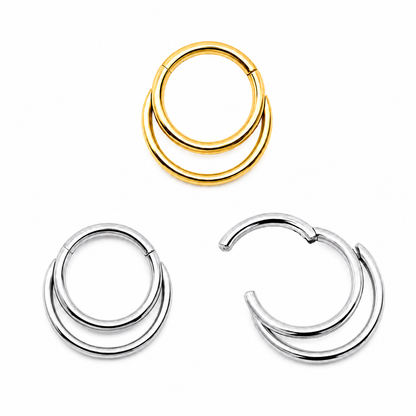 Crescent Moon Hinged Segment Clicker Ring – 16G (1.2mm)