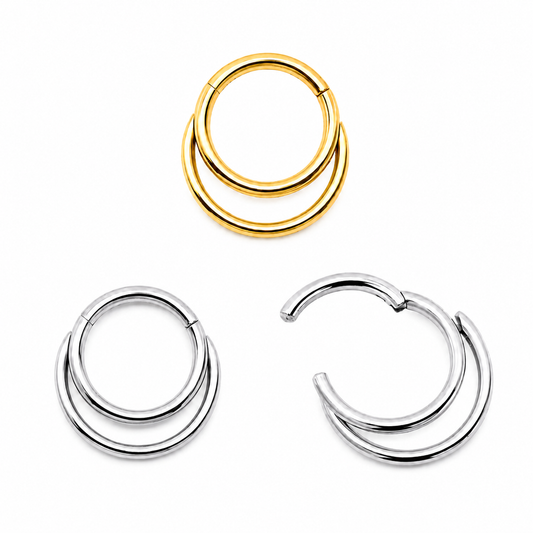 Crescent Moon Hinged Segment Clicker Ring – 16G (1.2mm)