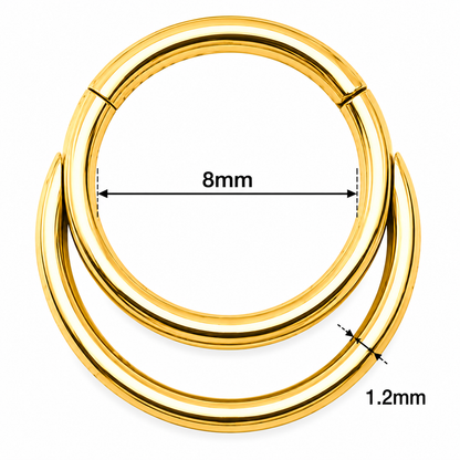 Crescent Moon Hinged Segment Clicker Ring – 16G (1.2mm)
