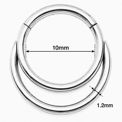 Crescent Moon Hinged Segment Clicker Ring – 16G (1.2mm)