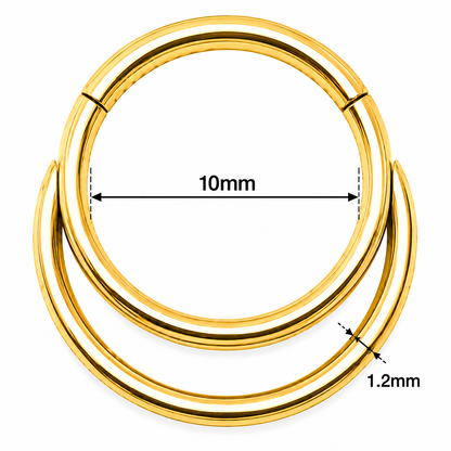Crescent Moon Hinged Segment Clicker Ring – 16G (1.2mm)