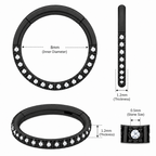 316L Surgical Steel CZ Hinged Segment Clicker Ring – 16G
