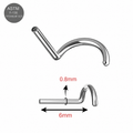 G23 Titanium Threadless Nose Screw – 20G 6mm
