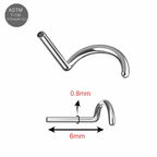G23 Titanium Threadless Nose Screw – 20G 6mm