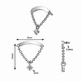 316L Surgical Steel Chain & Round CZ Dangle Internally Threaded Top