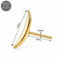 ASTM F136 Titanium Solid Crescent Moon Threadless Top – 18G/16G Compatible