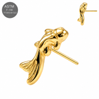 ASTM F-136 Titanium Fancy Koi Fish Threadless Top – Universal 18G/16G Fit