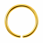 316L Surgical Steel Gold PVD Seamless Nose Ring – 0.6mm to 1.2mm