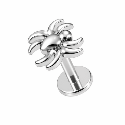316L Surgical Steel Tiny Spider Cartilage Helix Tragus Piercing – 16G