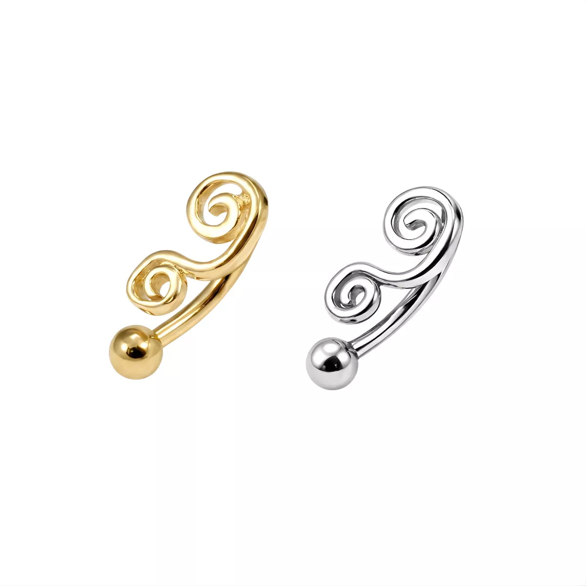 925 Sterling Silver Curved Barbell - PV-PBEP034