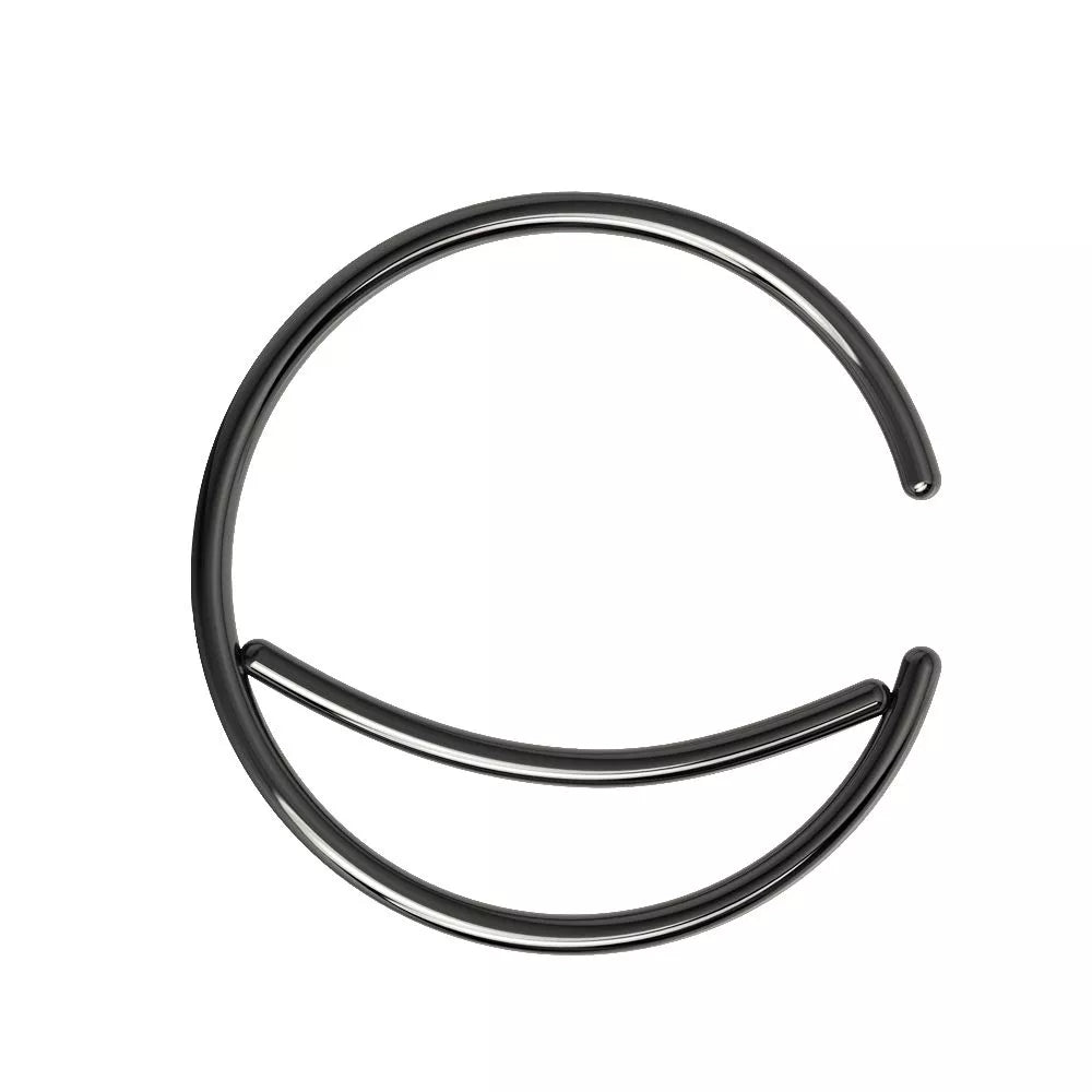 Surgical Steel Crescent Moon Bendable Hoop Ring – 20G (0.8mm) 10mm