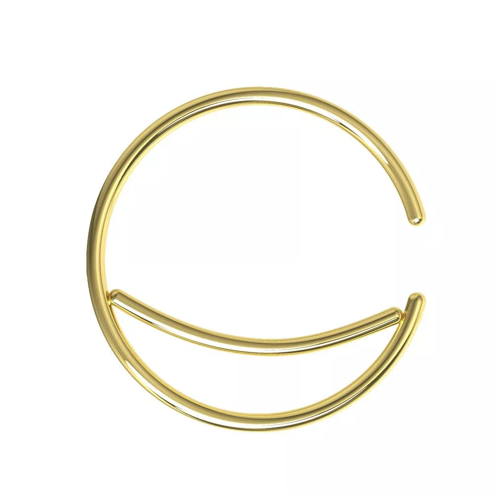 Surgical Steel Crescent Moon Bendable Hoop Ring – 20G (0.8mm) 10mm