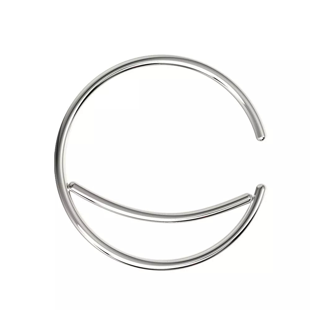 Surgical Steel Crescent Moon Bendable Hoop Ring – 20G (0.8mm) 10mm