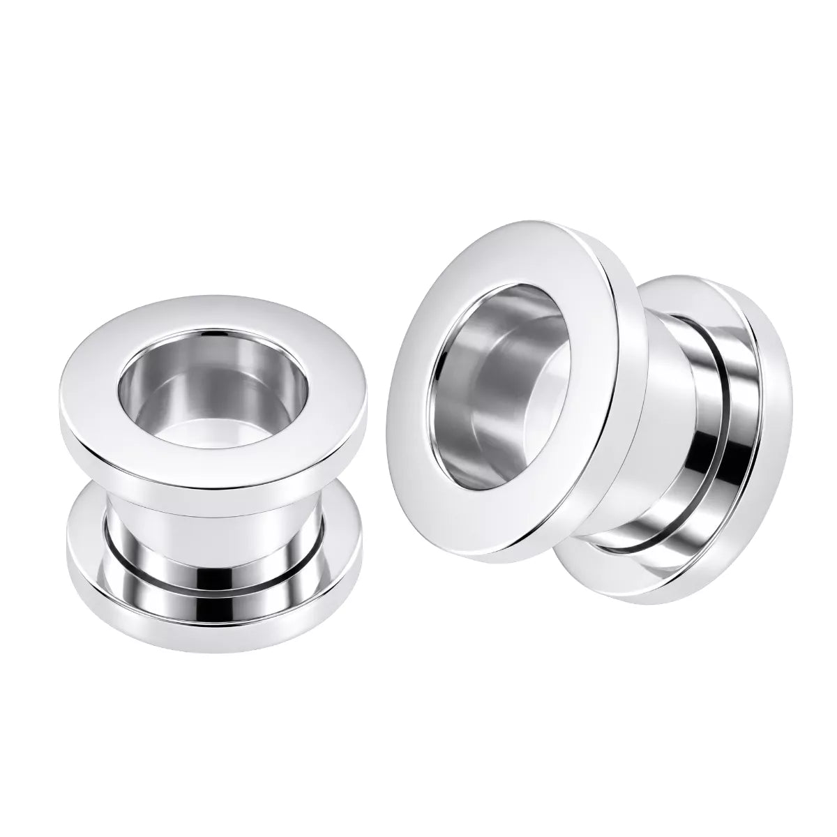 316L Surgical Steel Externally Threaded Ear Flesh Tunnel
